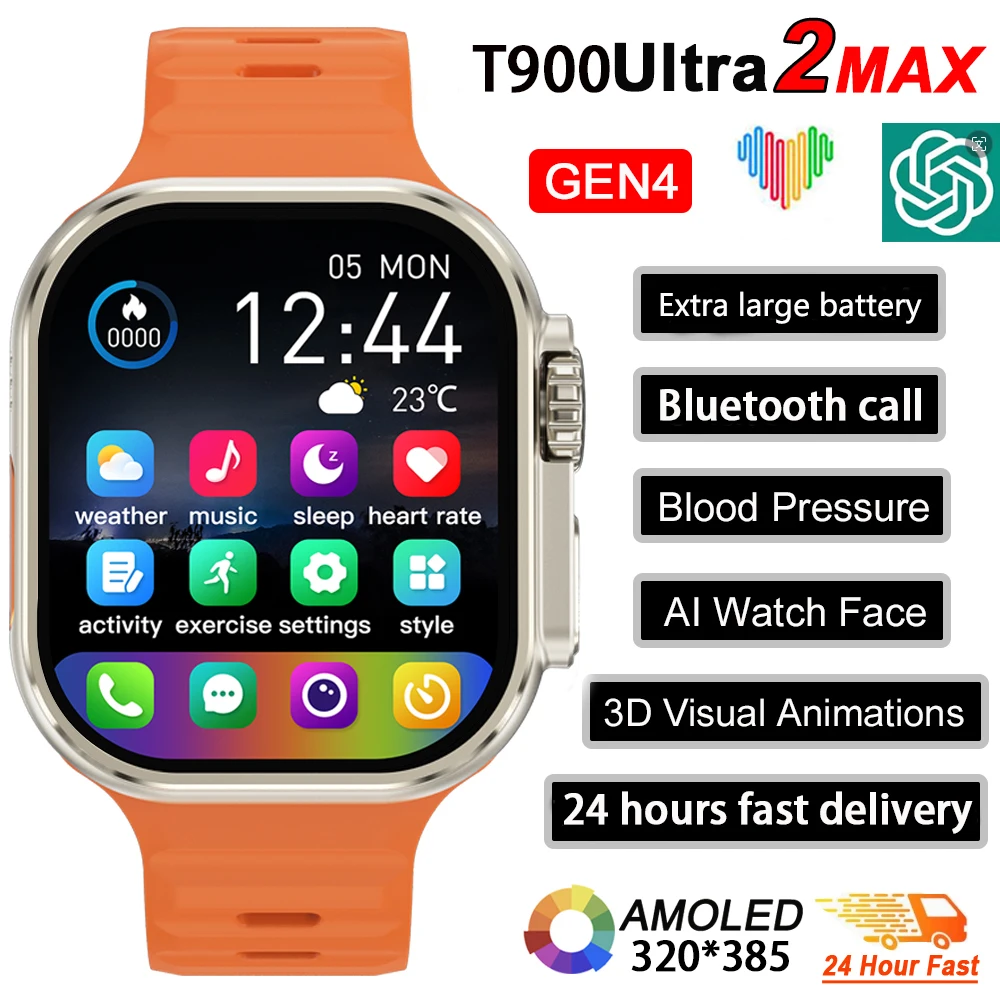 New T900 Ultra 2 Smart Watch Men 49mm Series 8 2.3 
