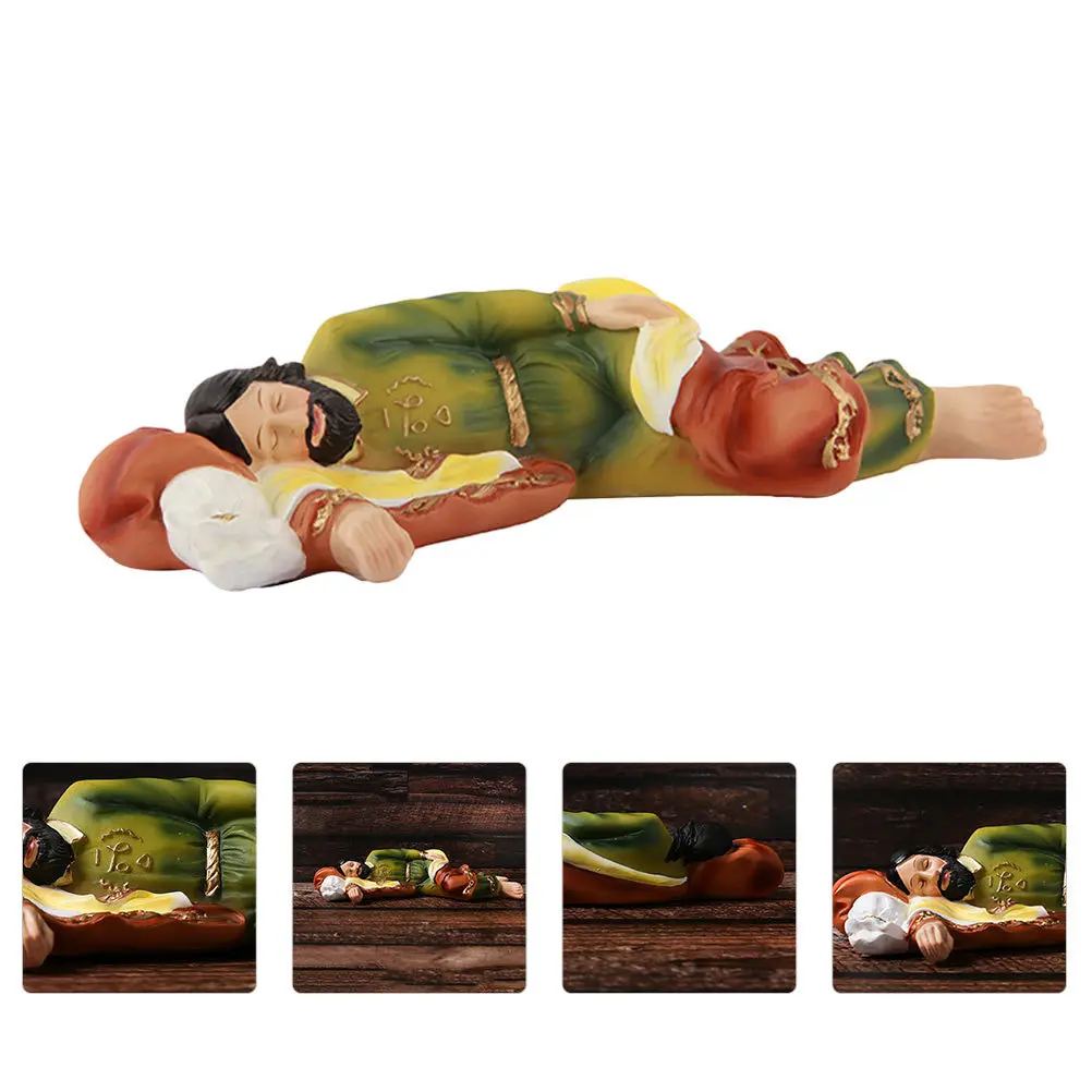 

1Pcs Sleeping Statue Hand-Painted Religious Ornament for Home Study Office Bedroom Catholic Gift Church Decoration