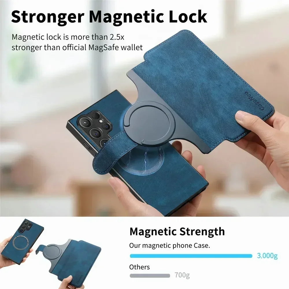 For Samsung Galaxy S26 Ultra 5G Leather Case 2In1 Detachable Anti-theft Wallet Coque Samsung S 26 S25 S24 Plus S23 FE Book Funda
