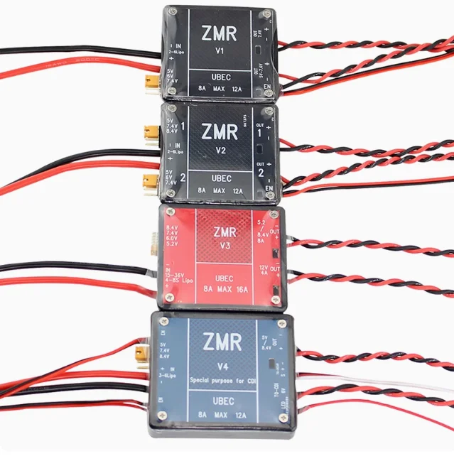 

ZMR Model Aircraft UBEC Module DLE RCGF Power-Off Switch 8A Dual BEC Plastic External Power Supply Voltage Regulation Step-Down