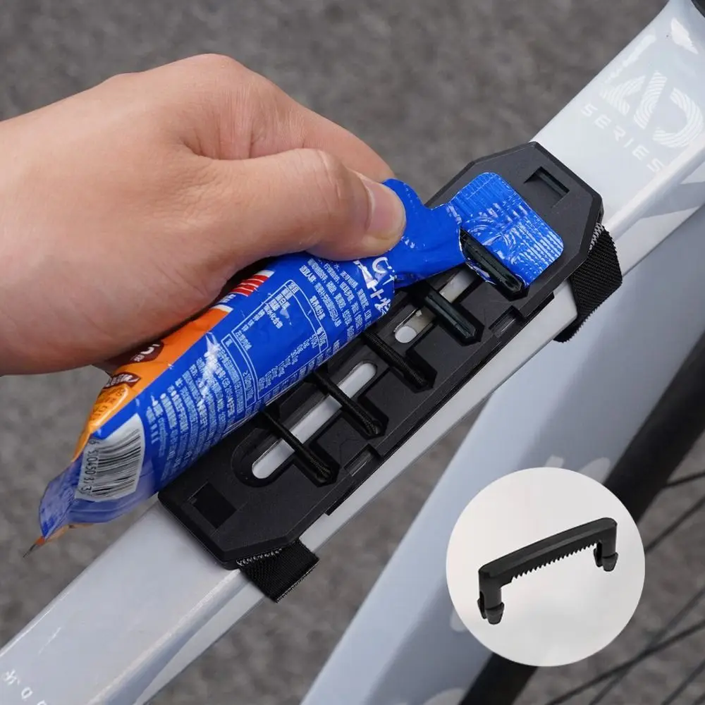 Portable Bicycle Energy Gel Holder Elastic Rope Black Bicycle Energy Gel Fixator Lightweight Easy To Use Bike Energy Bar Buckle
