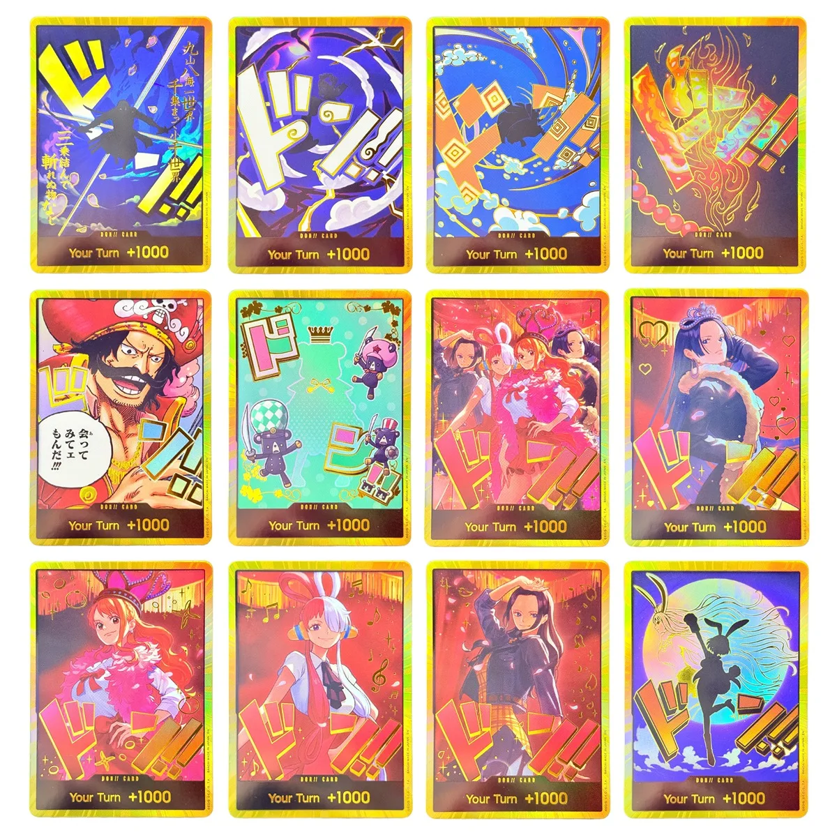 

One Piece (EN Gold ) Proxy Card 2025 Special DON Cards Portgas Ace Gol Zoro Collectible Trading Card Anime TCG Singles Toys Gift