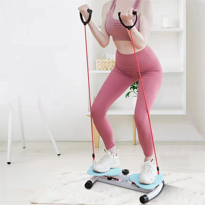 Waist Twisting Fitness Tool Standing Abdomen Exercise Board  Twister Board with Pull Rope for Home Gym