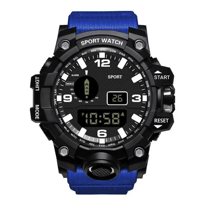 New Black Men Watch Military Sport Watch Men\'s Digital Watches Waterproof Countdown Date LED Electronic Wristwatch Clock Relogio