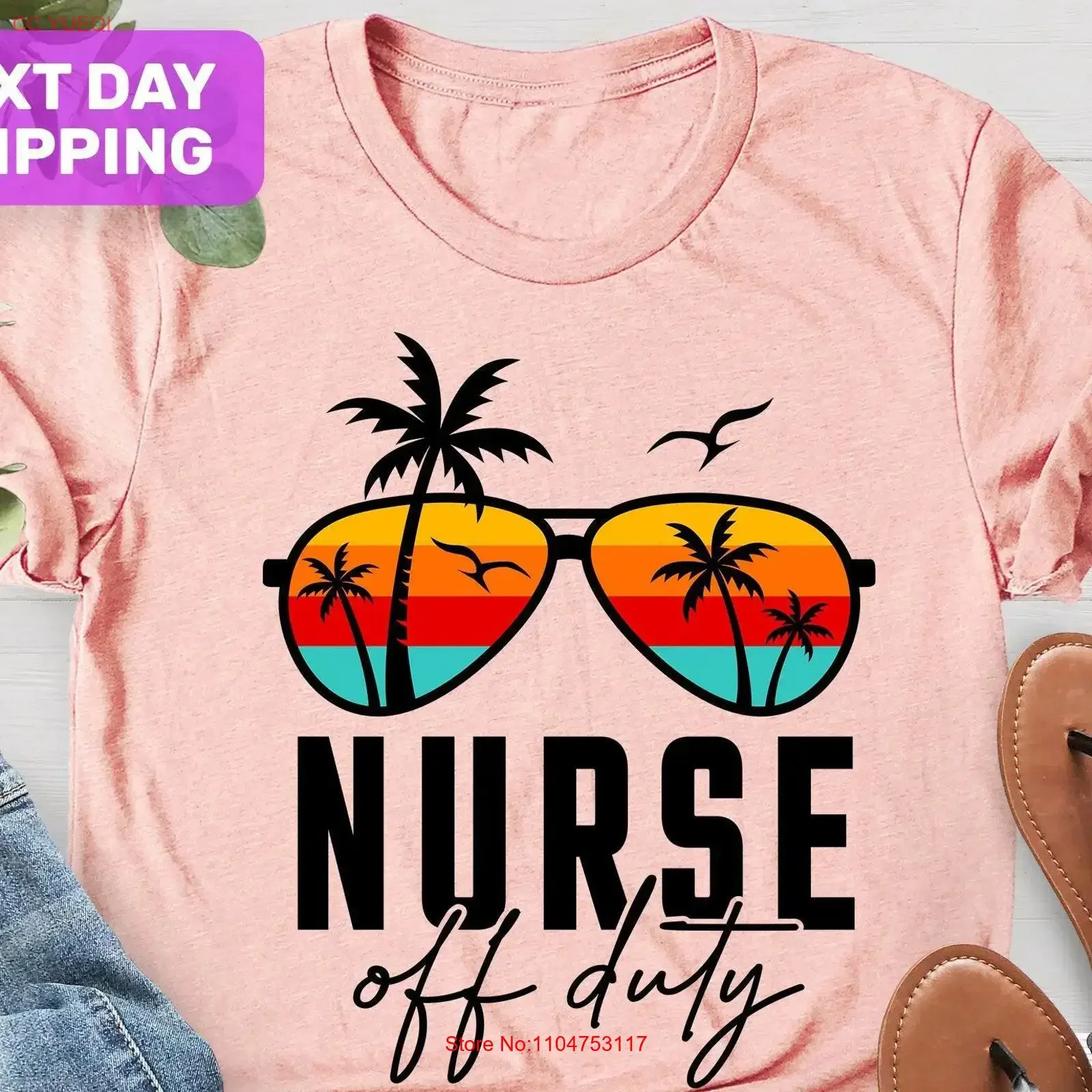 Nurse Off Duty T Shirt Summer Vacation Travel Girls Trip Life Mode Beach 2023  vintage Washed Soft designer clothes Casual