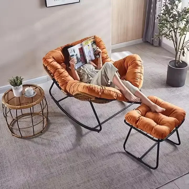 

Nordic balconies rocking lounge lounger Single siesta relaxing rocking lounge chair