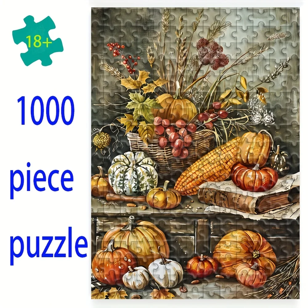 500/1000pcs Adult Puzzle | High-Quality, Stress-Relieving Fun Family Game, Ideal for Birthdays, Christmas, Halloween, and Gift