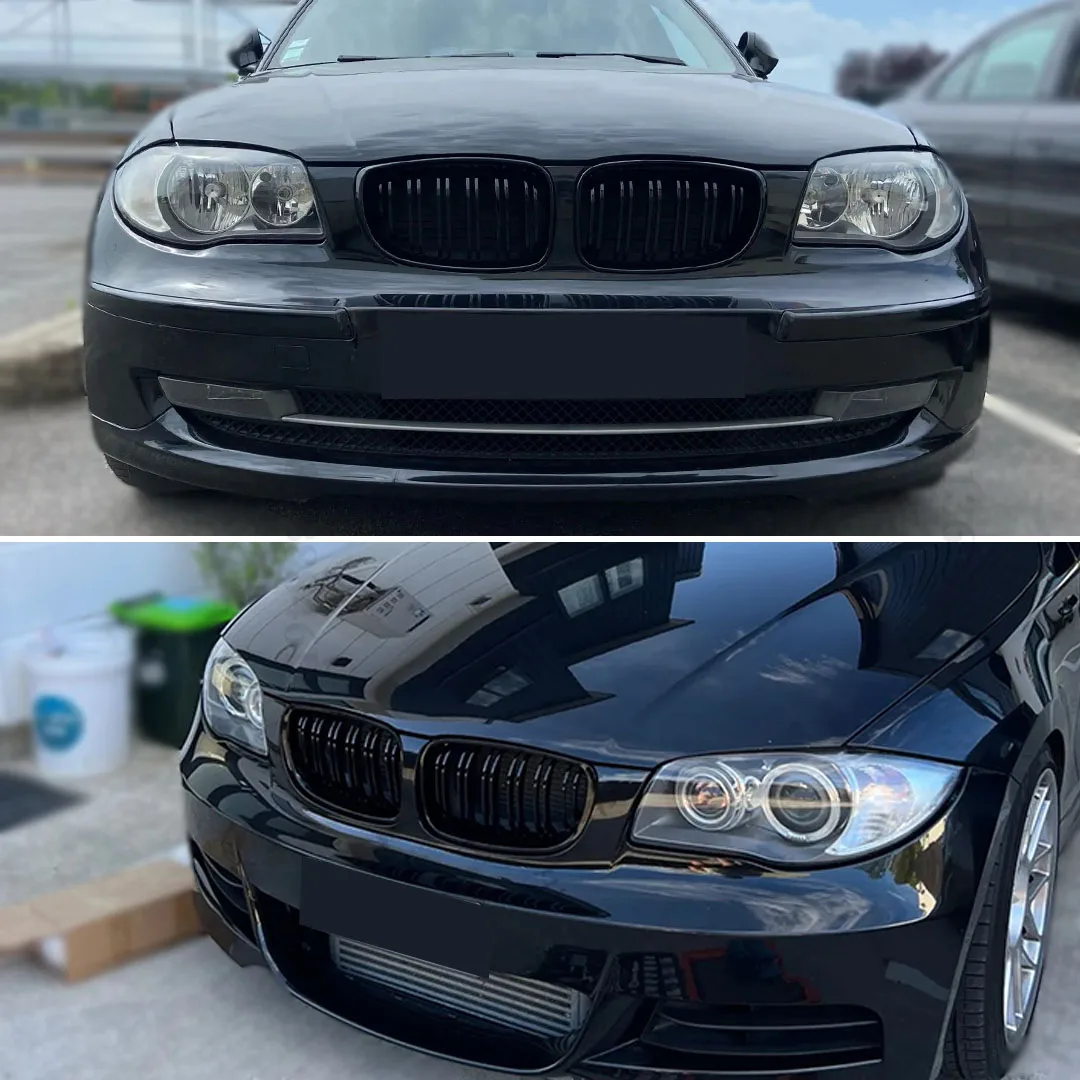 For 2007-2011 BMW 1 Series E81 E87 E82 E88 like 120i 120d 130i 135i Front Grille Bumper Grill Middle Grid Inlet Mesh Tuning