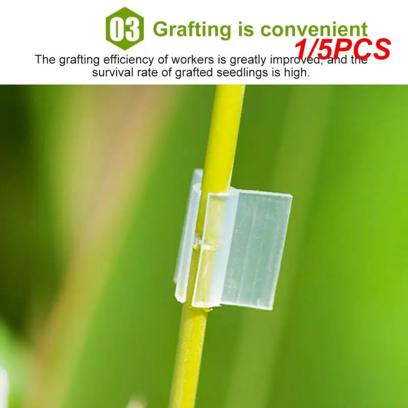 

1/5PCS 100/Garden Grafting Clips Plastic Green Plants Bundled Clamp Reusable Plant Vine Protection Grafting Fixing Tools