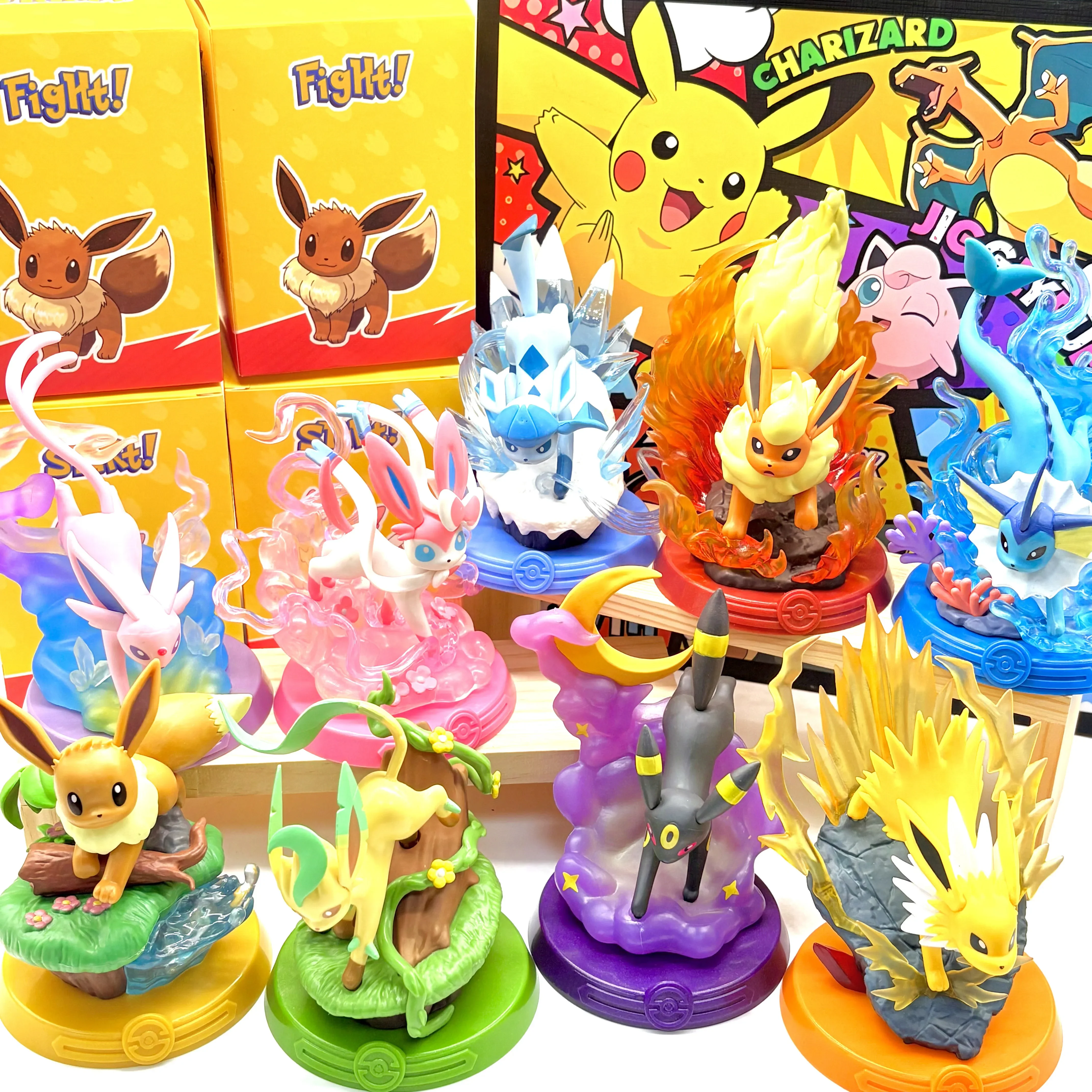 مغامرة Eevee صندوق أعمى بوكيمون عمل الشكل صندوق غامض جمع دمية ديكور المنزل لعبة هدية عيد ميلاد الأطفال