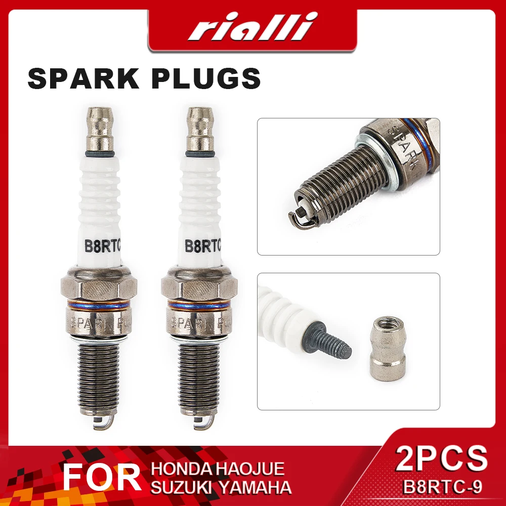 

2PCS Original Iridium Spark Plugs CPR8EA-9 B8RTC-9 Fit For Honda Haojue Suzuki Yamaha 125 150 Longxin 500 Motorcycle Accessories