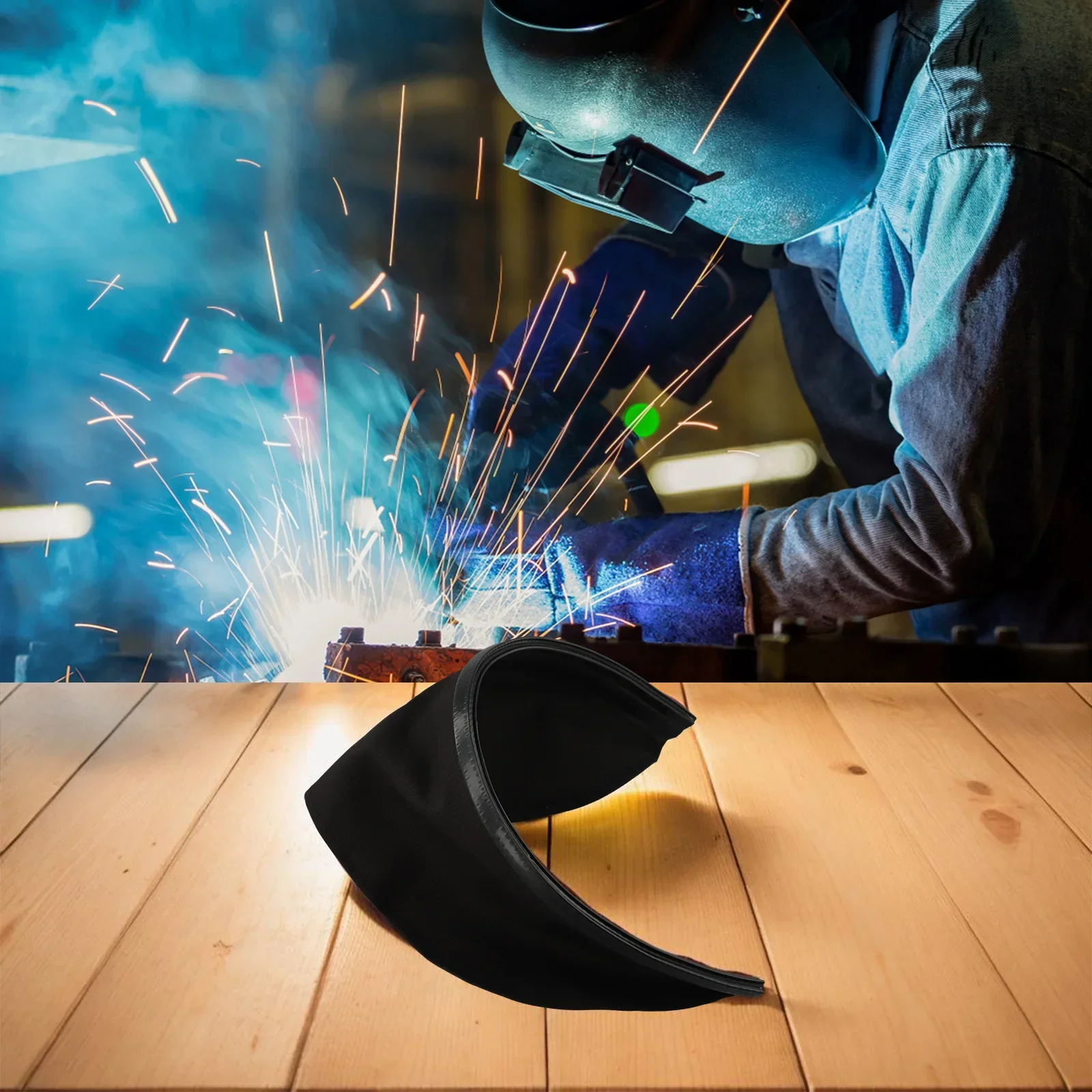 Protective Bib Neck Protector Welding Operations Pressure-Fit Silicone Seal Wide Compatibility Flame Resistant Materials