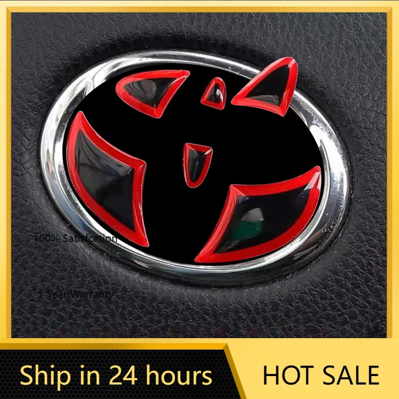 

Колпаки ступиц 1X для Toyota Camry Corolla Crown Auris C-HR, защитное украшение, руль автомобиля, передняя и задняя эмблема, значок логотипа, Stic