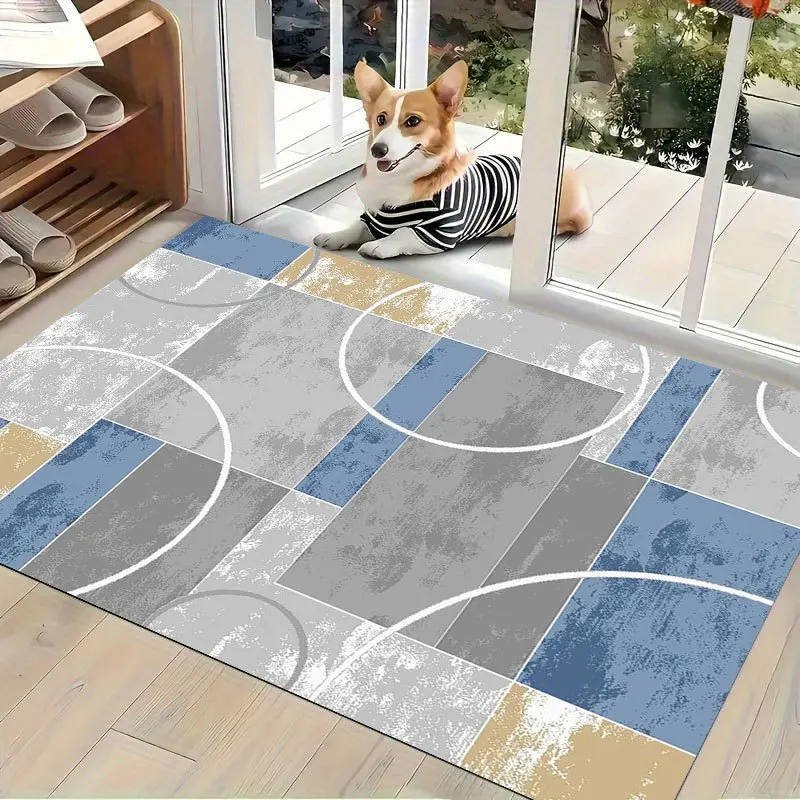 Versatile Decorative Entry Mat Featuring Retro Motif Perfect For Restaurant Office Dance Studio Or Gym Space