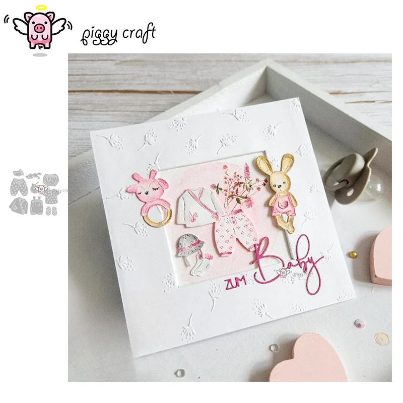 Piggy Craft metal cutting dies cut die mold Baby clothes decoration Scrapbook paper craft knife mold blade punch stencils dies