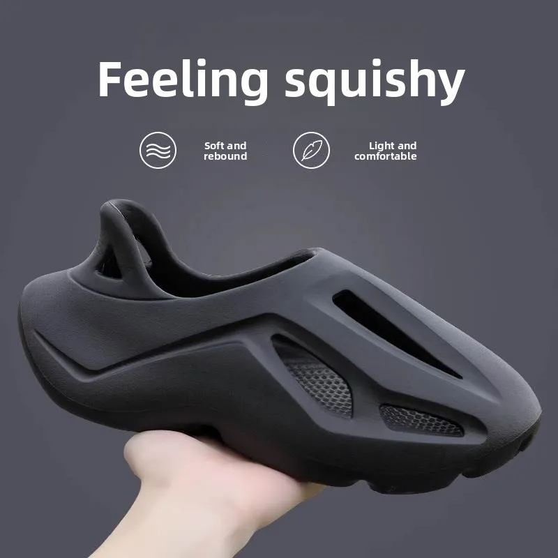 

Мужские летние спортивные сандалии на открытом воздухе, противоскользящие износостойкие тапочки-стринги с орехами, дышащие тапочки с круглым носком, низкий каблук, подошва из ЭВА