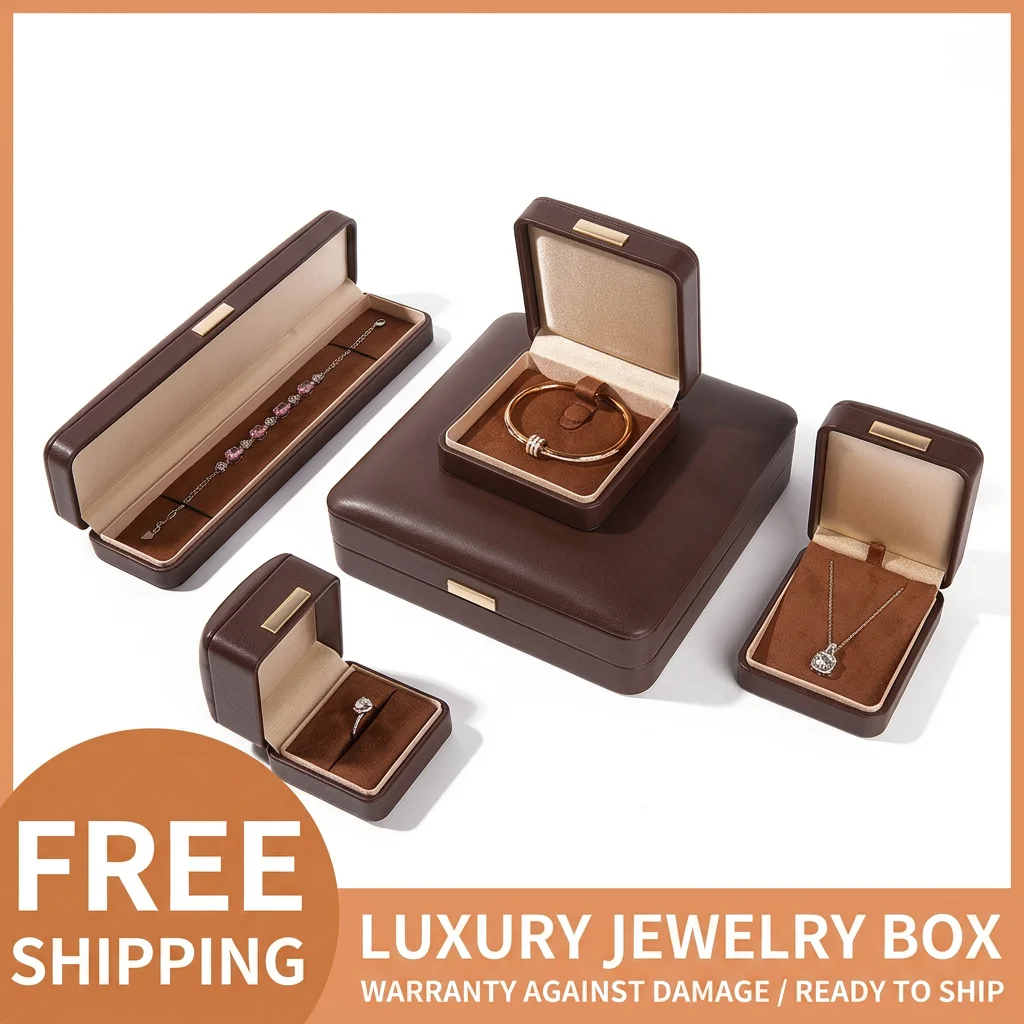 

Bracelet Packaging Box Scratch-Resistant Pu Leather Jewelry Box Ring Storage Box Rounded For Gift Packaging Jewelry Retail