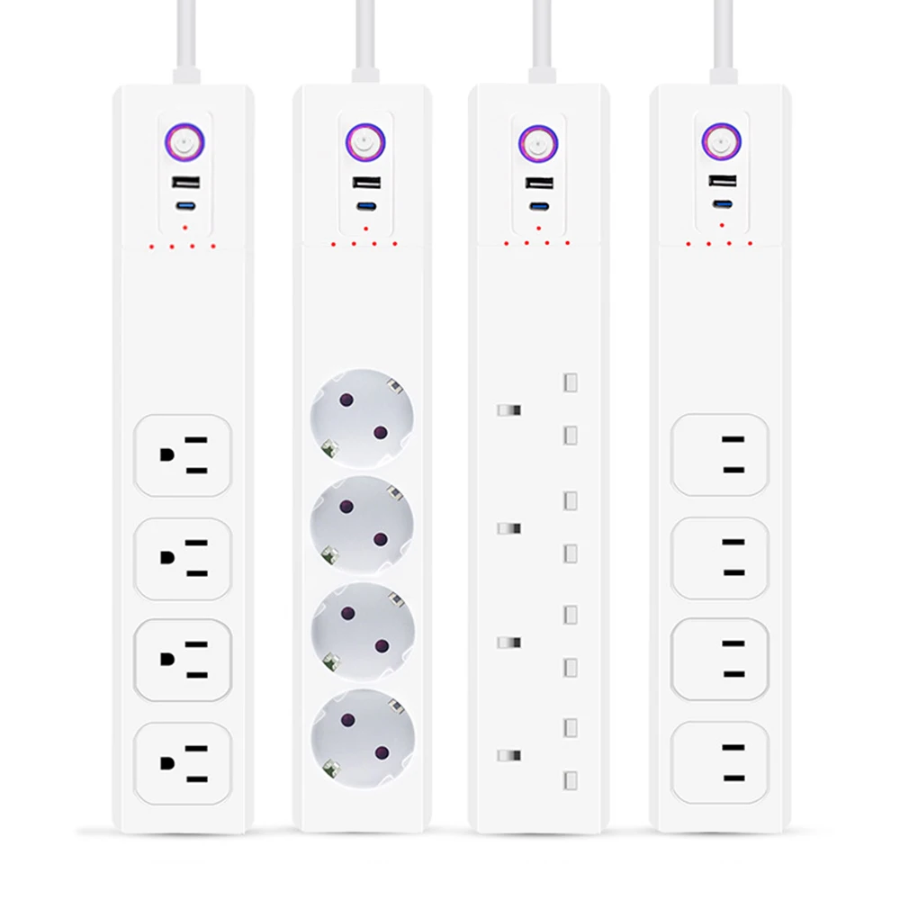 Power Strip Extension Cord Multi Plug with USB Charger GaN PD 65W USB C Fast Charger for MacBook Pro Air Laptop Surge Protector