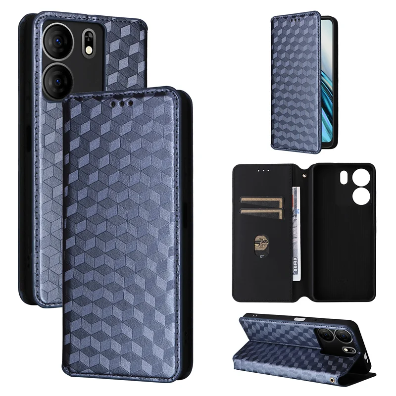 For BLU View 5 stereoscopic lines flip wallet skin PU case purse for BLU View5 View 5 Magnetic Phone Cover