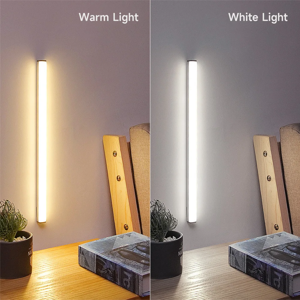 LED Night Lamp Wireless Motion Sensor Wall Light USB Rechargeable Kitchen Cabinet Corridor Bedroom Wardrobe Night Lights