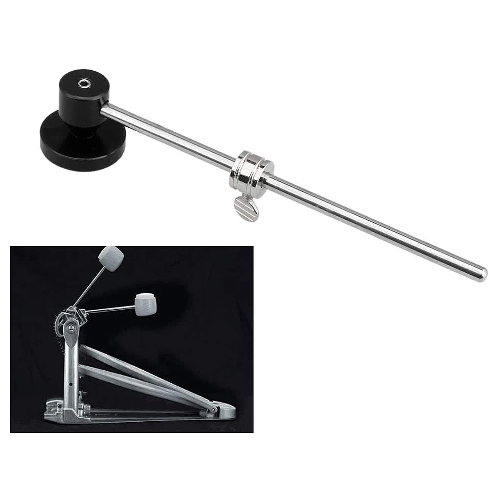 CGDS-Batidor de bombo de aluminio con cabezal de silicona para instrumentos de percusión (negro)
