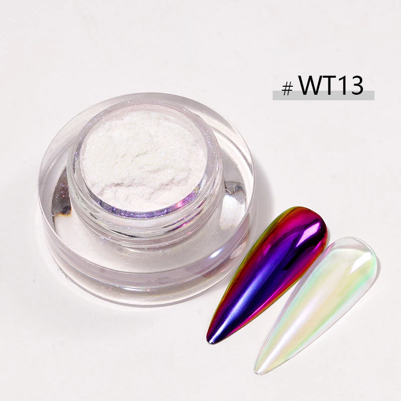 HNDO Neue 10 Farben Aurora Magic Mirror Pulver Nagel Glitter Chrom Pigment Staub Effekt für Nail art Decor Maniküre Design 2025