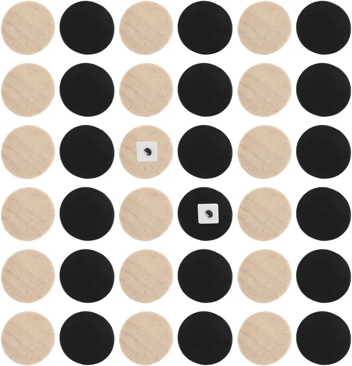 

30Pcs Wooden Chess & Checkers Pieces, 0.7 Inch, Lightweight Durable Backgammon Game Accessories for Family Games