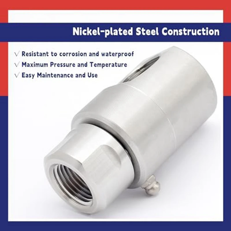 1/2In Hose Reel Swivel,5024-Ni-AL FXF Heavy Duty Steel Hose Reel Swivel With Grease Fitting For Industrial Rotary Unions image 4