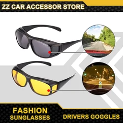 Night-Vision Glasses Vintage Car Anti-Glare Goggles Sunglasses Man Motorcycle Driving Glasses Protective UV400 Drivers Goggles