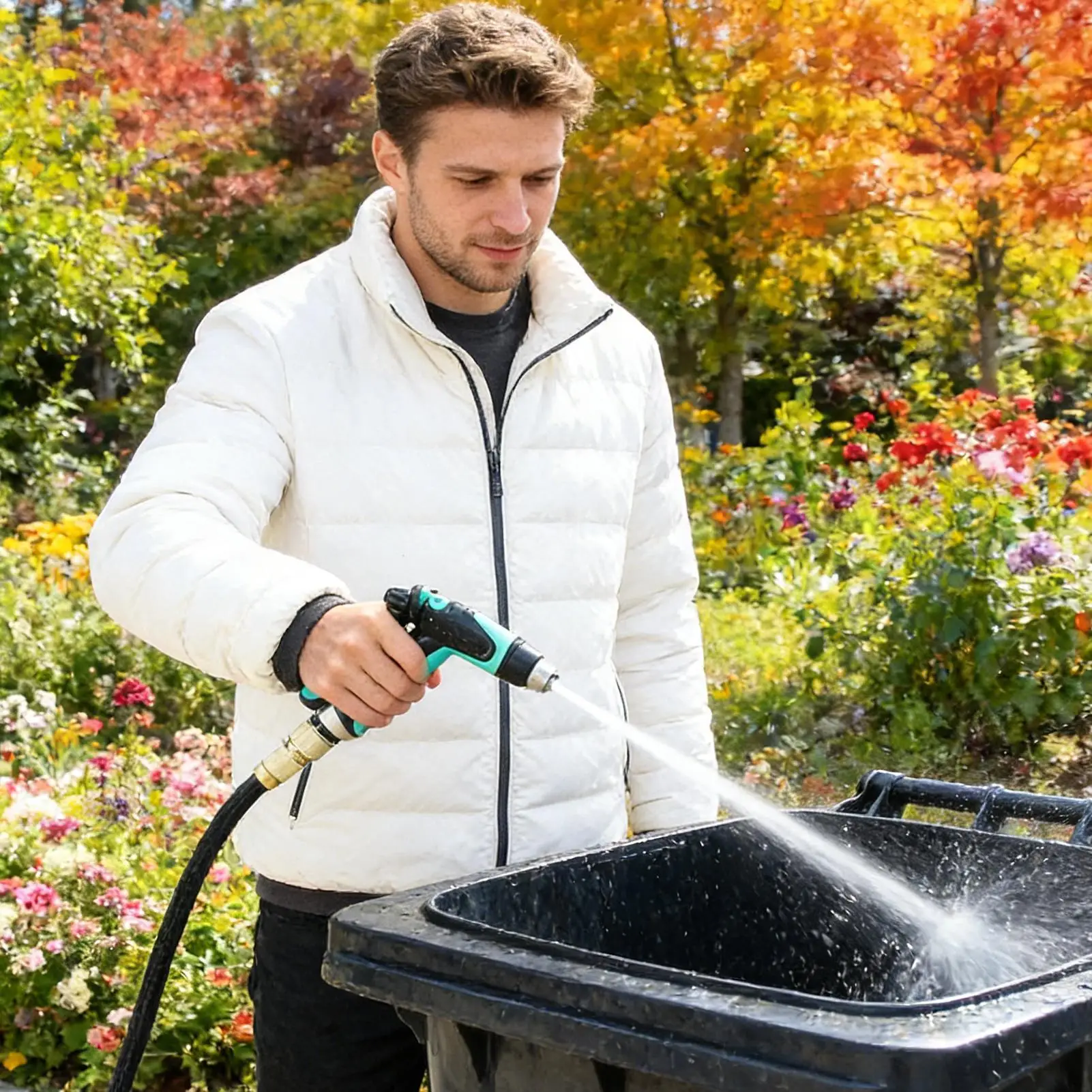 garden watering nozzle High Pressure Adjustable Spray Quick Connect Handheld Water Hose Sprayer Nozzle Garden Water Guns view 6