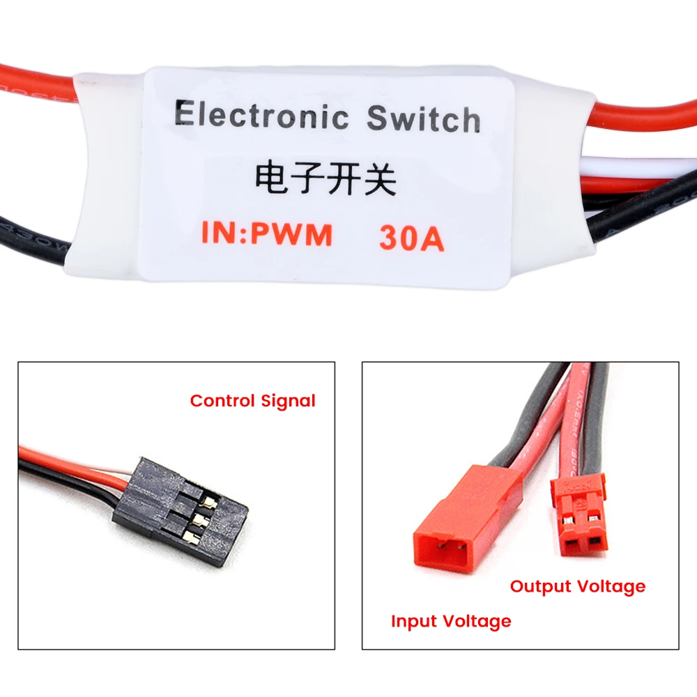 2 / 20 / 30A courant ￩lev￩ t￩l￩commande interrupteur ￩lectronique ￩quipement de mod￩lisation a￩ronautique protection RC drone pompe ￠ eau PWM signal control