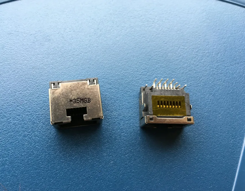 For FOXCONN Foxconn RJ 45 network socket 12P network interface, with light, original connector