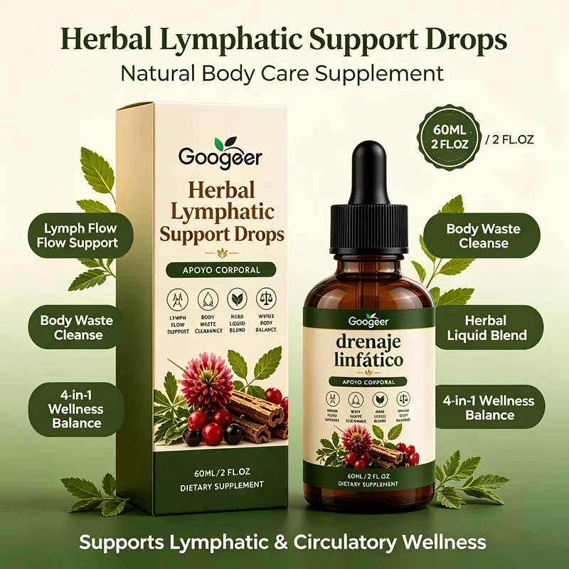 Herbal Wellness Tincture - 60ml Lymphatic Drainage Herbal Drops Natural