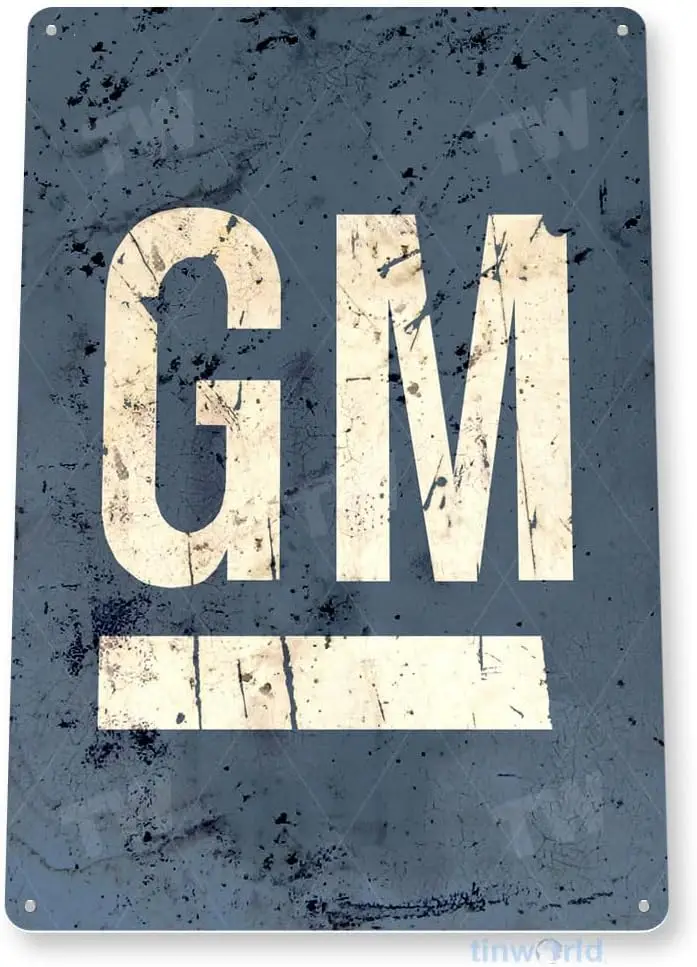 Tinworld TIN Sign C203 Gm Blue Rustic Retro Garage Auto Shop Store Metal Sign Decor