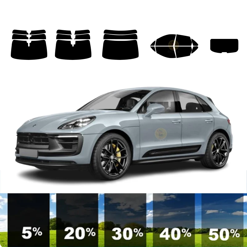 precut Removable Window Tint Film For Car 100% UVR 5%-35%VLT Heat Insulation Carbon ﻿For PORSCHE MACAN 4 DR HATCH 2015-2023