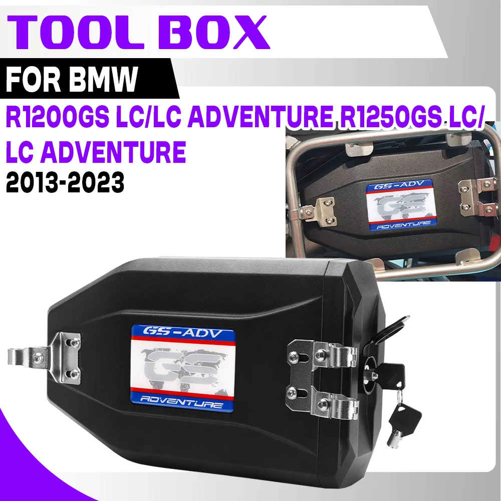 

Водонепроницаемый ящик для инструментов для мотоцикла 4,2 л, пластиковый декоративный боковой кронштейн, ящик для инструментов для BMW R1250GS LC ADV R1200GS LC Adventure 13-23