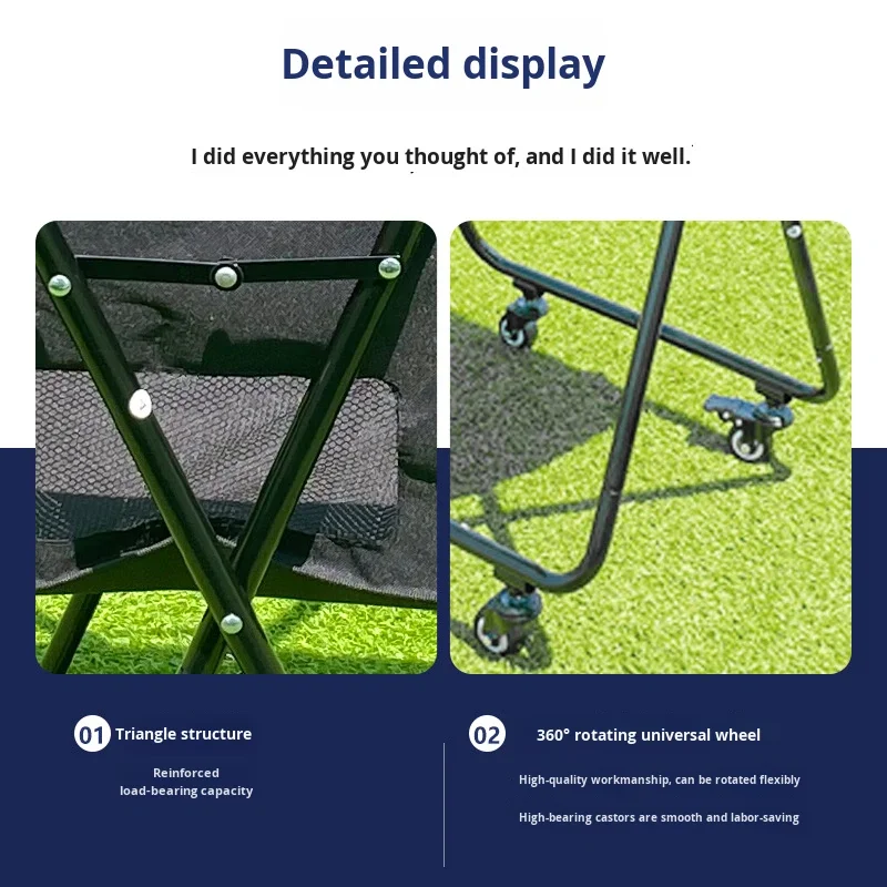 Cross-border Portable Foldable Iron PVC Storage Tennis Pickleball Baseball Ball-collecting Cart Large-capacity Small Trolley