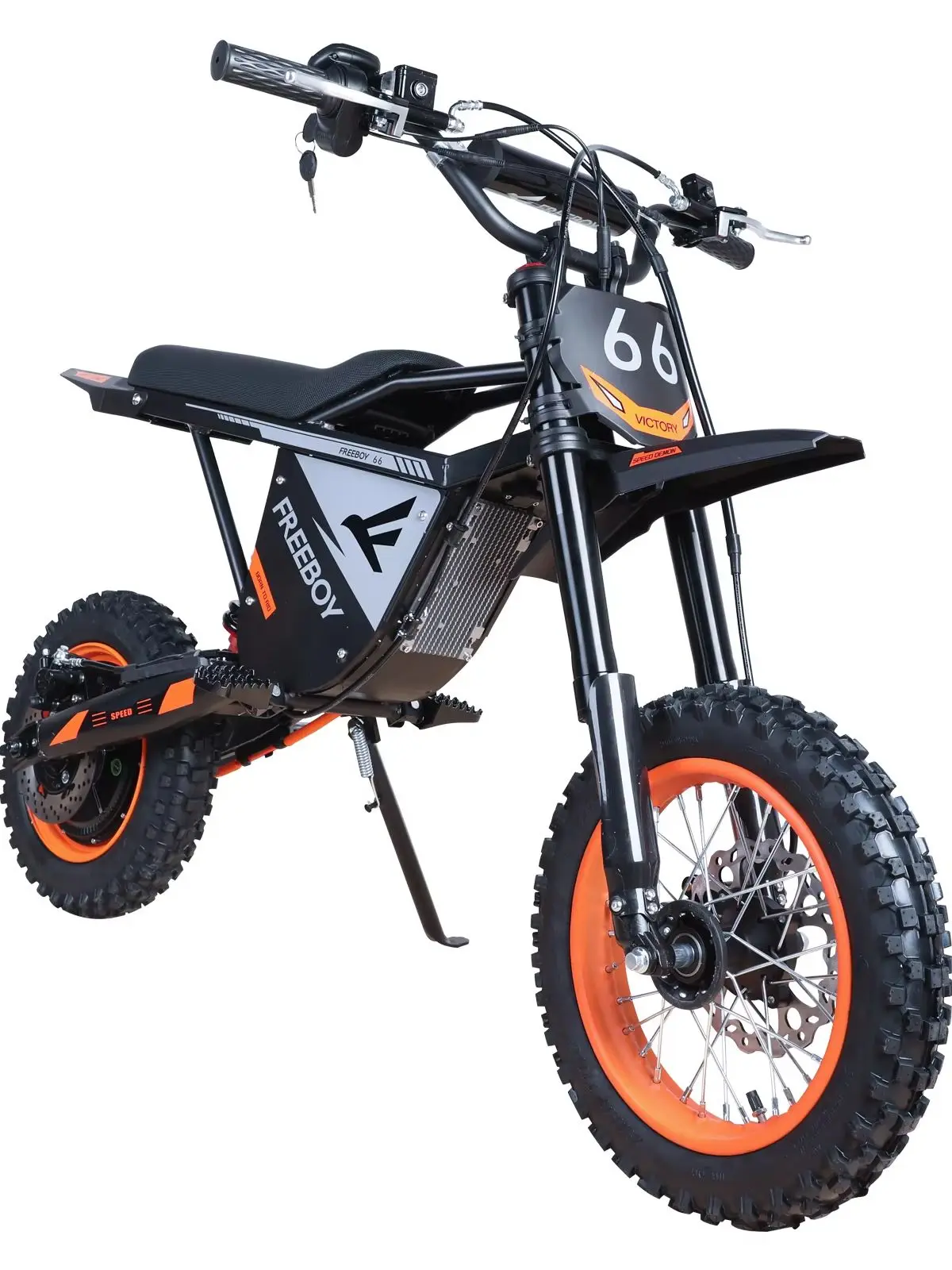 Elektrofahrrad FREEBOY Y66 Elektromotorrad für Erwachsene 3000W Leistungsstarker Motor 48V30AH Lithium-Batterie Hydraulische Bremse Höchstgeschwindigkeit 55km/h E-Bike 12/10 Zoll All-Terrain-Reifen