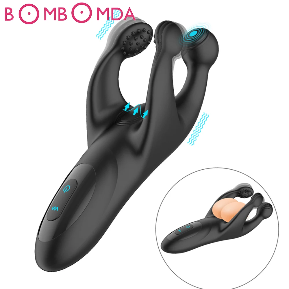 Testicle Massager Vibrators for Men Sexy Toys Silicone Prostate Massager for Men Couple Scrotum Stimulator Men\'s Adult Goods