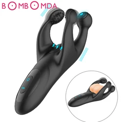 Testicle Massager Vibrators for Men Sexy Toys Silicone Prostate Massager for Men Couple Scrotum Stimulator Men's Adult Goods