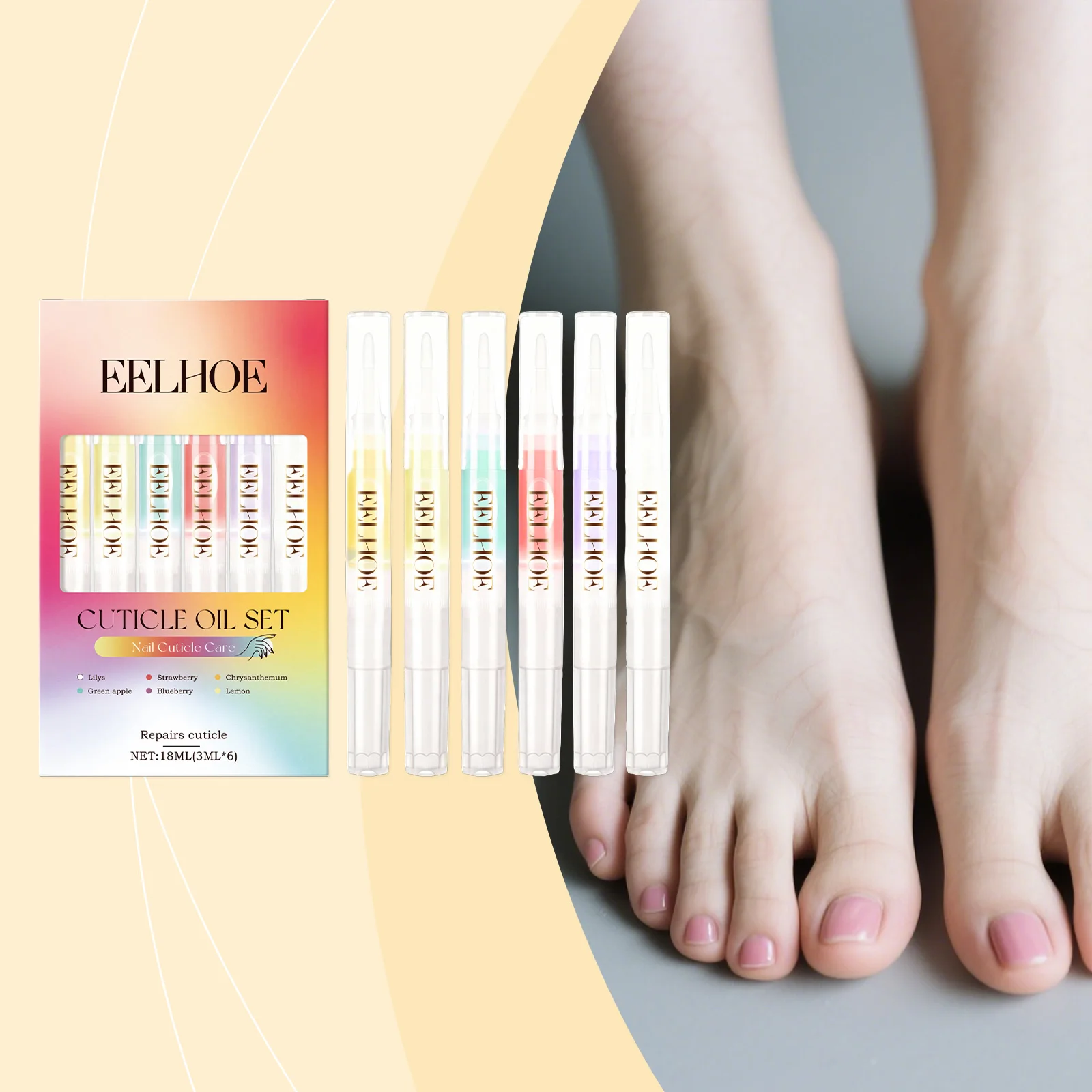ネイルケア液体セット 効果的に爪を修復し、爪の破損を防ぎます 穏やかな毎日の栄養ケア 保湿ネイルケアソリューション