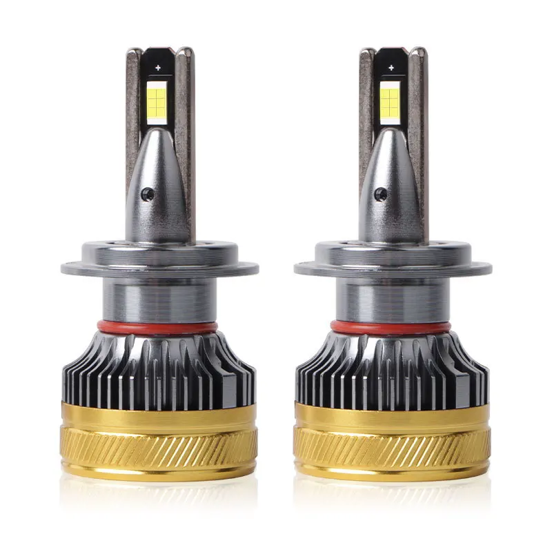 سيارة Led المصباح H7 عالية الطاقة رصاصة مزدوجة النحاس أنبوب السوبر مشرق H11 ضوء لمبة H4 بعيدة وقريبة المتكاملة H7 المصباح