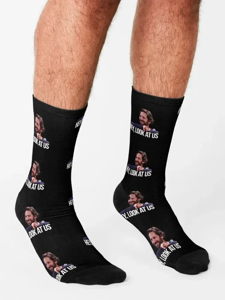 Hey, look at us - Paul Rudd Socks essential floor custom crazy Socks Woman Men's
