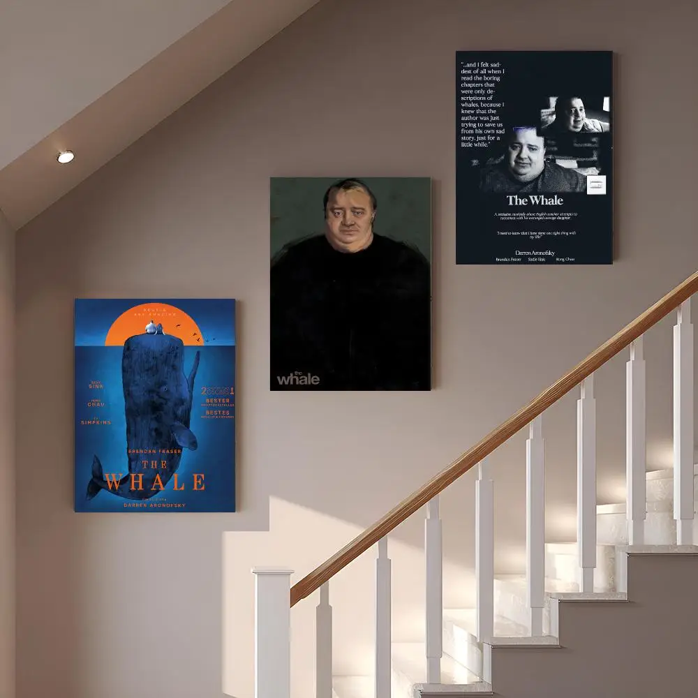 Movie T-The Whale Framed Wall Painting Modern Framed Canvas Wall Art Print Home Decoration Poster Living Room