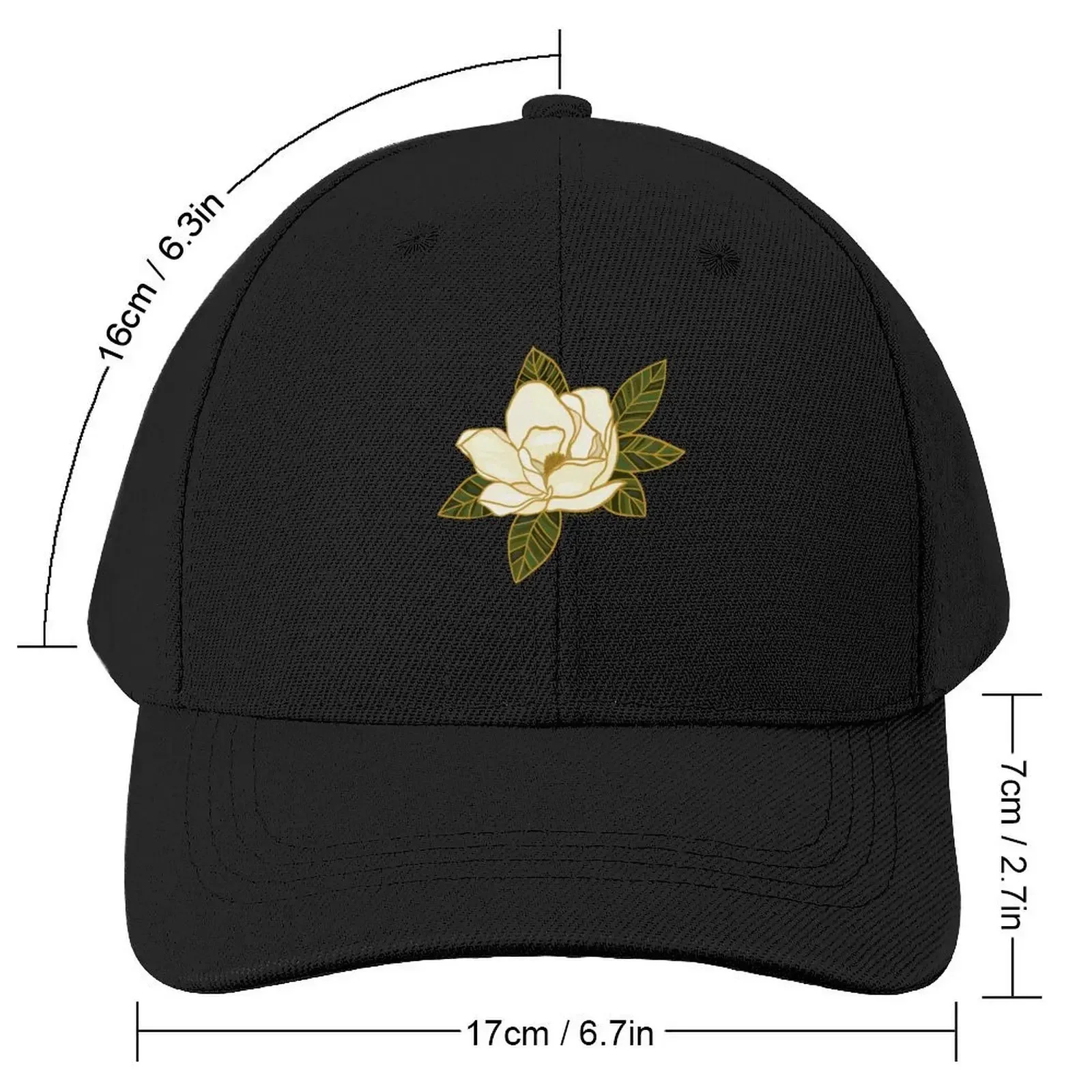 Magnolia Flower Baseball Cap Brand Man cap Beach Bag Golf Wear Women's Hats For The Sun Men's