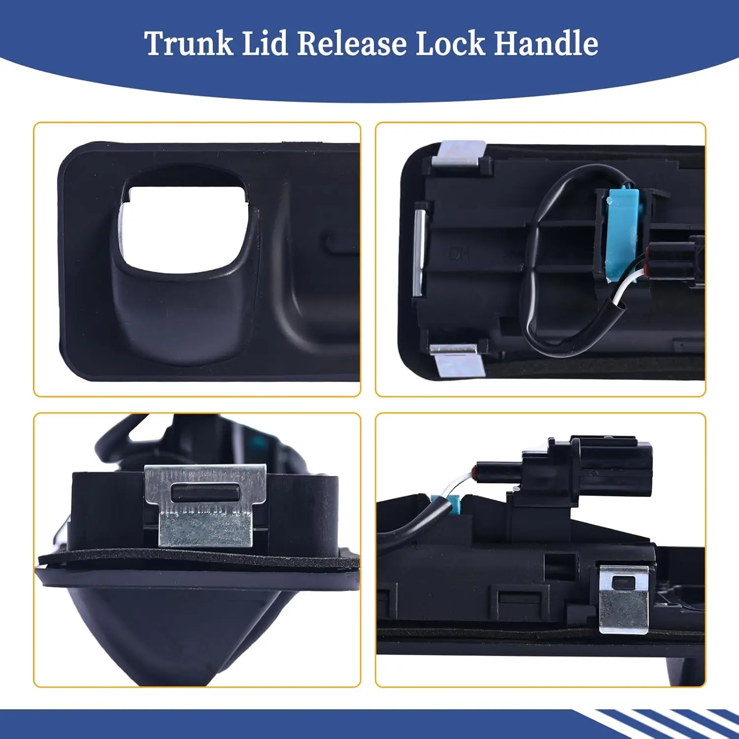 81260-B10104X غطاء صندوق السيارة قفل مقبض التبديل لشركة هيونداي جينيسيس 2014-2016 G80 سيدان 2015-2020 زر مقبض تحرير الجذع الخلفي #6