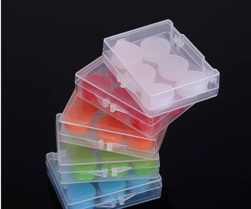 Knead 6 square box swimming waterproof earplugs soft silicone clay waterproof earplugs