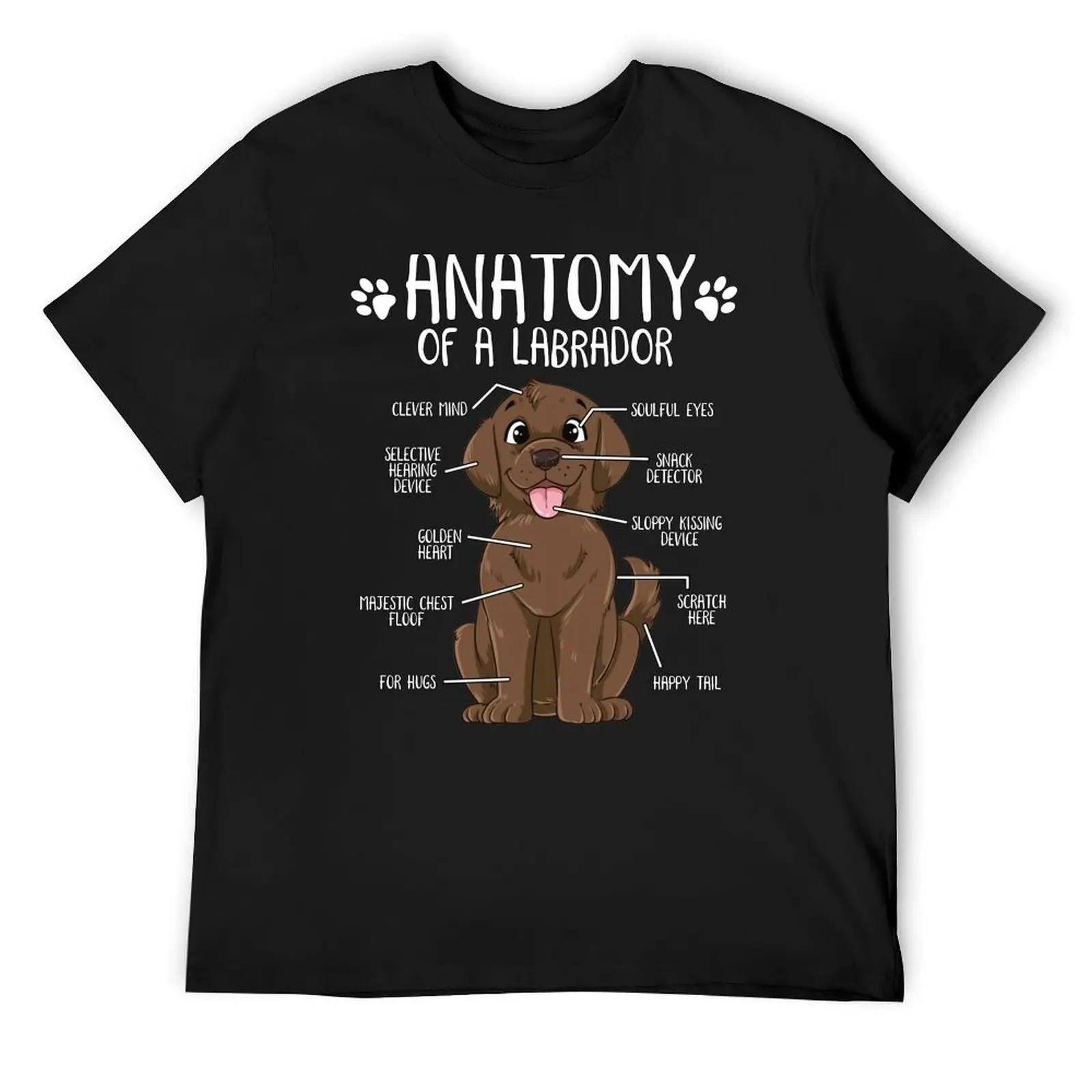 Funny Chocolate Labrador Dog Anatomy Dog Lover Gift T-Shirt Blouse boys whites oversizeds mens tall t shirts