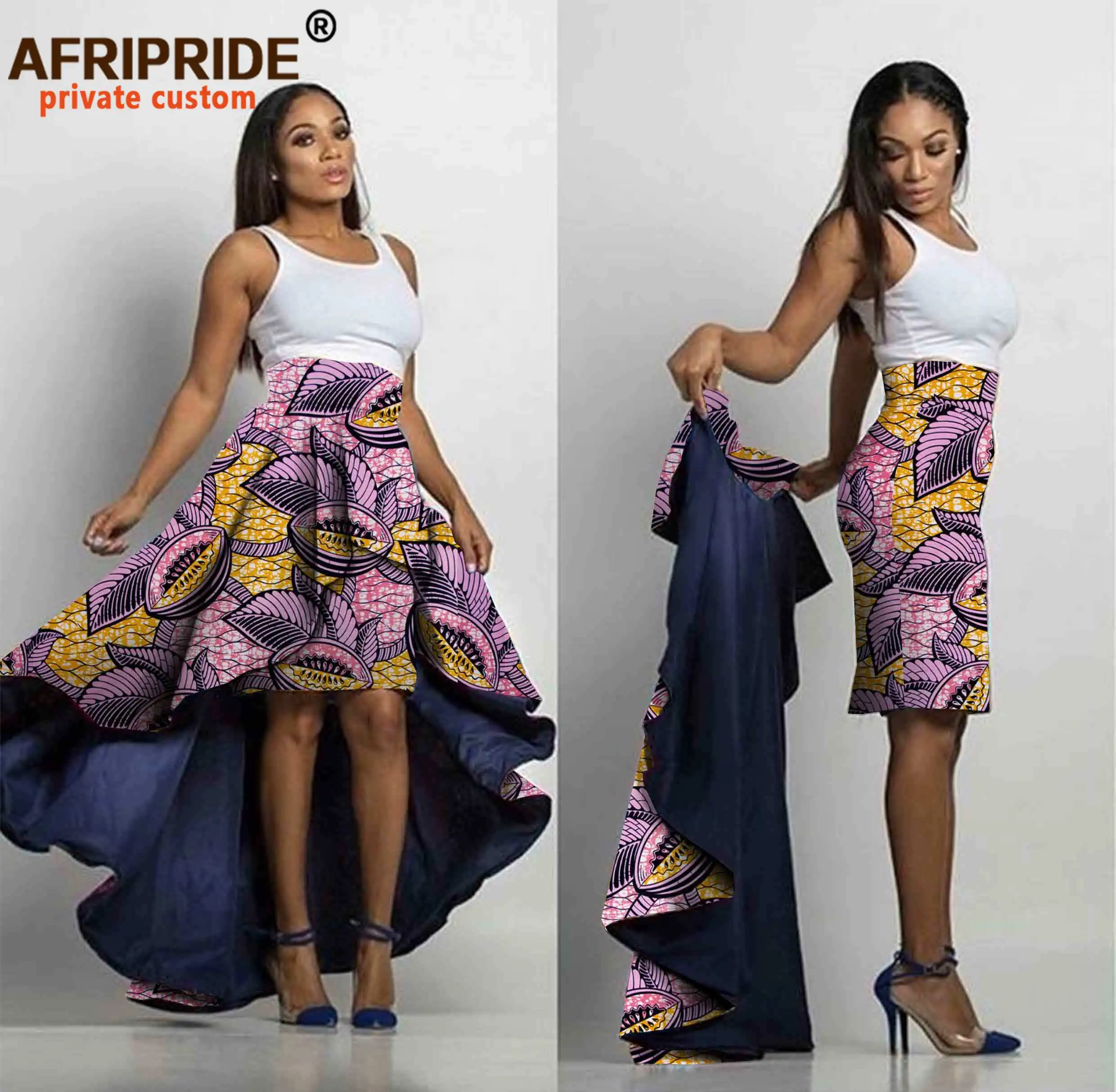 2024 Set di gonne africane per le donne Midi Pencil + gonna lunga a pieghe una gonna con due stili nuovo design speciale A722708