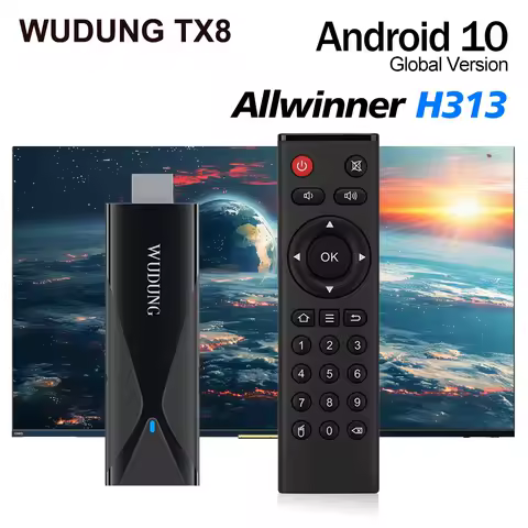 WUDUNG TX8 Smart TV Box Android 10 TV Stick Allwinner H313 2GB 16GB 2.4G WIFI 4K MINI TV Dongle Set Top Box Media Player